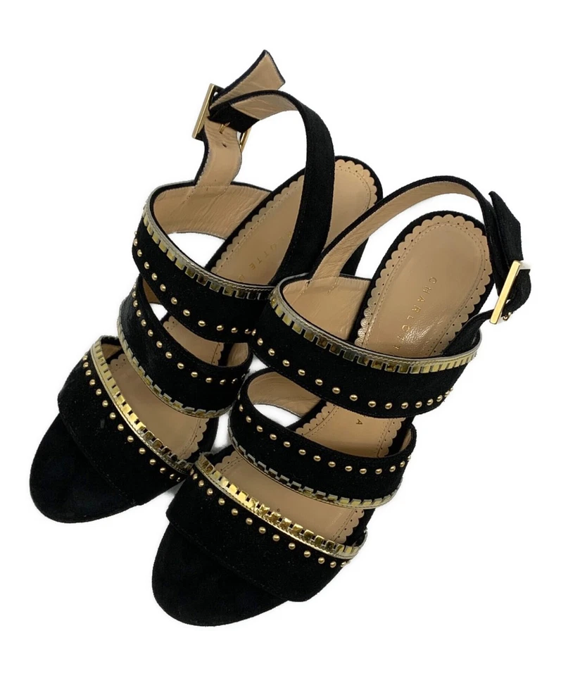 Charlotte Olympia 女式露趾露背凉鞋黑色 37.5 码 — 第 2/4 张图片