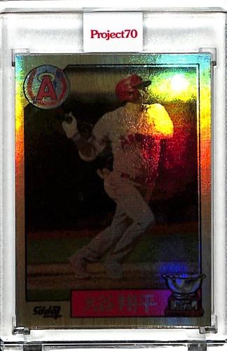 2021 TOPPS PROJECT 70 #650 SHOHEI OHTANI BY BOBBY HUNDREDS - RAINBOW FOIL 62/70