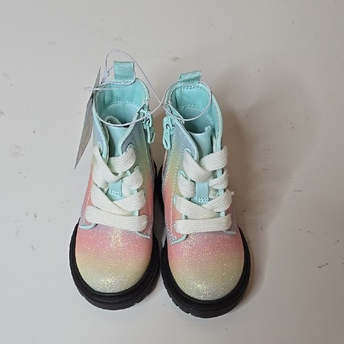 Toddler Girls Amaya Lace Up Combat Boots Multicolor Baby/toddler 6 Cat & Jack - Picture 3 of 8