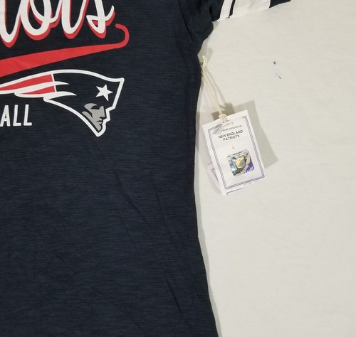 '47 Brand NEW ENGLAND PATRIOTS Distressed NFL Navy Blue Women T-Shirt Size L NWT - Picture 5 of 8
