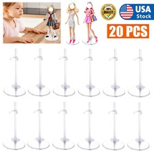 20 Adjustable Doll Stands Plastic Doll Display Holders Clear Action Figure Stand