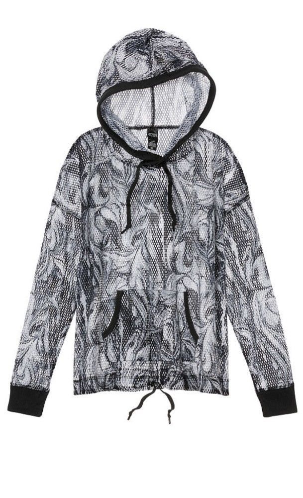 VICTORIA'S Geheim Victoria Sport Netz Kapuzenpulli Baumwoll-Mix Wirbel Vsx Pulli VICTORIA'S Geheim Victoria Sport Netz Kapuzenpulli Baumwoll-Mix Wirbel Vsx Pulli
