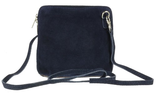Women's Italian Suede Leather Cross Body Shoulder Bag Vera Pelle Mini Messenger - Picture 61 of 160