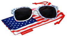 US American Flag Smoke Lens Retro Sunglasses Glasses US Patriotic 4th of July