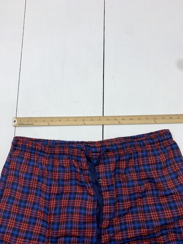 Real Essentials Mens Blue Red Plaid Pajama Pants Size XXXL - Picture 5 of 5