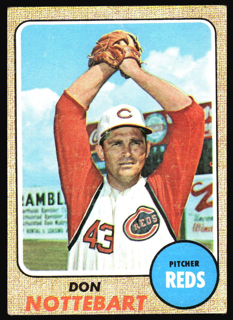 1968 Topps Don Nottebart    #171 Cincinnati Reds