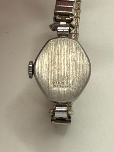 Vintage Timex mechanische Damenuhr silberfarben Stretchband zierlich läuft nicht - Bild 2 von 6