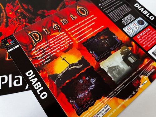 Diablo - PlayStation PS1 Inlay Covers Front + Back - Picture 4 of 7