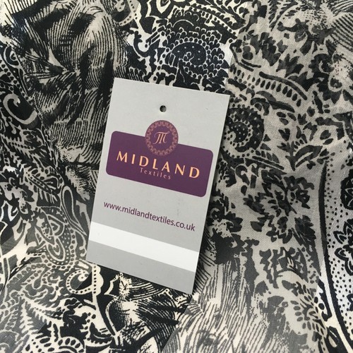 Animal Paisley Printed Satin Striped Dress fabric 150cm Wide MA1049 Mtex - Picture 19 of 19