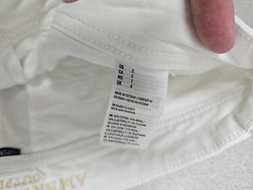 American Eagle Damengröße 2 (28 x 5) Super Stretch x weiße Midi-Shorts - Bild 5 von 6