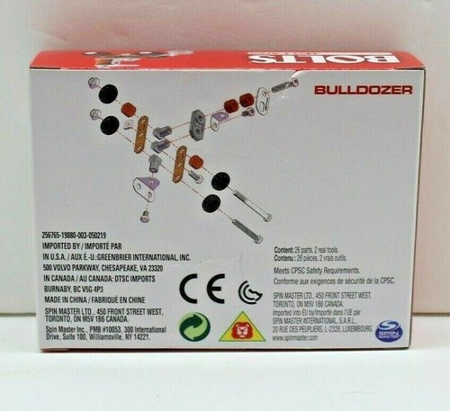 Bolts by Meccano Lot of 3 One Each Blue Helicopter Silver Car And Bulldozer - Picture 4 of 10