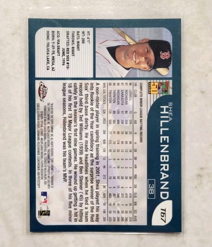 ⚾️ 2001 Topps Traded & Rookies #T67 Shea Hillenbrand Chrome Boston Red Sox - Picture 2 of 2