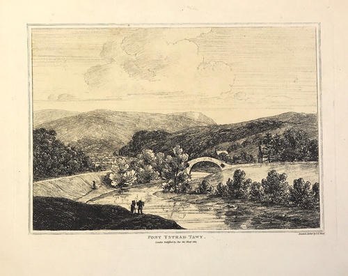 Colección Paisaje Gales Pont Ystrad Tawy impresión J G Madera 1813 - Imagen 3 de 3