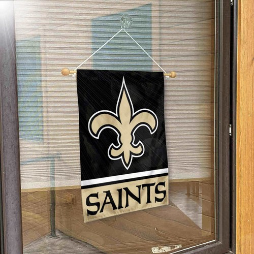 New Orleans Saints Mini Window Banner Hanging with Suction Cup - Picture 2 of 6
