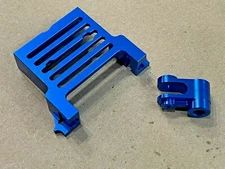 Traxxas 1/10 MAXX Aluminum SERVO MOUNT + 25T SERVO HORN Blue 