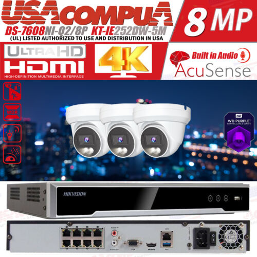Hikvision 8CH IP POE CCTV Security Camera System 8MP /Audio Smart Dual Light Lot - Picture 13 of 21