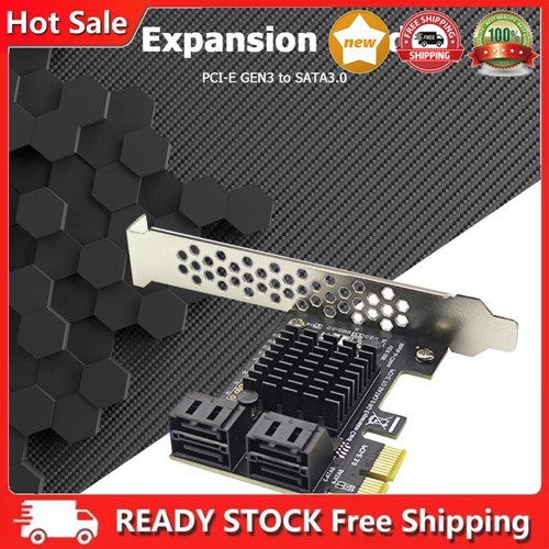 4-Port-SATA-III-PCIe-Karte 6 Gbit/s SATA 3.0 auf PCI-e 1X-Adapter mit Halterung