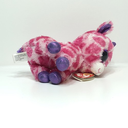 TY Twigs the Pink Spot Giraffe Beanie Boos 6" Plush Glitter Eyes Stuffed Animal - Picture 5 of 16