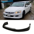 Fits 06-07 Honda Accord Sedan Hfp Style Unpainted Front Bumper Lip Splitter Pu