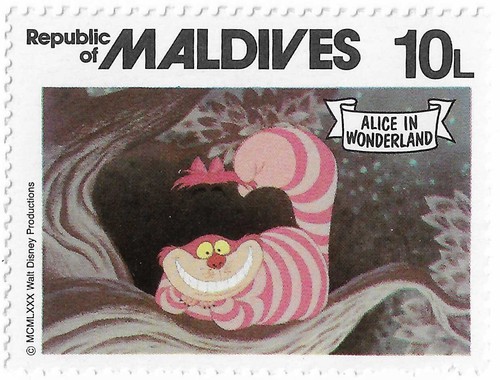 BRIEFMARKE MALEDIVEN SCOTT 892 "Disney - Cheshire Cat" 10L 1980 postfrisch