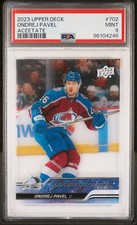 2023-24 Upper Deck Extended Series Clear Cut Young Guns #702 Ondrej Pavel PSA 9