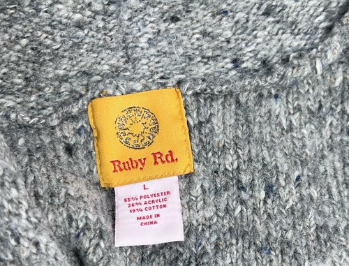 Ruby Red brand Gray Fringe - Women's - Size L - Picture 5 of 8