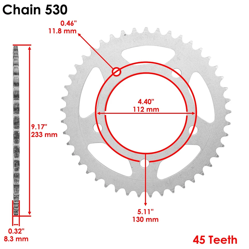 Kit de cadena de transmisión y piñones de junta tórica roja para Honda CBR1100XX Blackbird 1997-2007 Foto 4 de 4