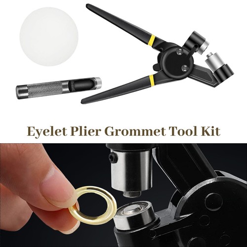 Eyelet Punch Tool Kit 5.5mm Grommet Hole Punch Plier for Leather Fabric Crafts - Picture 1 of 13