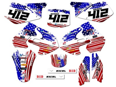 1999-2000 RM 250 MERICA Usa Senge Graphics Kit Compatible with Suzuki