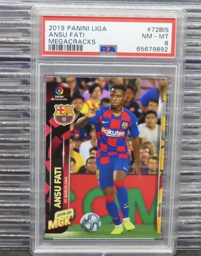2019-20 Panini Megacracks MGK La Liga Ansu Fati Rookie RC BIS #72 PSA 8 Barca - Picture 1 of 2