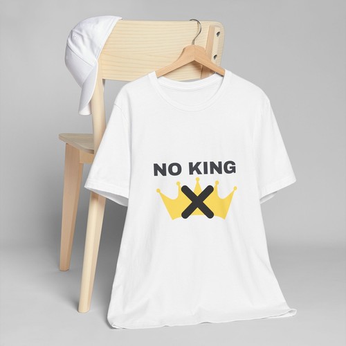 Unisex No King Protest T-Shirt, Indivisible Democrat Graphic Tee, Liberal Shirt - Picture 8 of 13