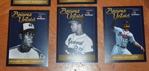 PROMOTION RARE SET ATLANTA BRAVES UNTOLD BASEBALL CARDS SET 9 SUNTRUST BANK PARK - Picture 4 of 8