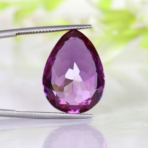 Brazil Purple Color Amethyst Pear Shape 25.5 Carat Imitation Created Gemstone - Picture 4 of 4