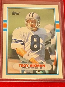 TROY AIKMAN - 1989 Topps Traded Rookie #70T (DALLAS COWBOYS) Super Bowl - HOF RC