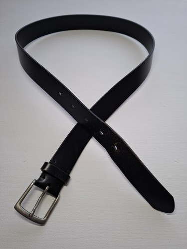Cintura Volpi Concerie in vera pelle nera, Made in Italy. Taglia S - Foto 15 di 17