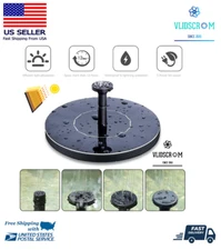 Bird Bath Fountain Solar Panel Water Pump Floating Outdoor Pond Garden Pool