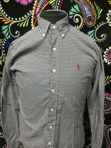Camisa deportiva Oxford Polo Ralph Lauren ajuste personalizado tartán a cuadros talla pequeña nueva sin etiquetas - Imagen 4 de 6