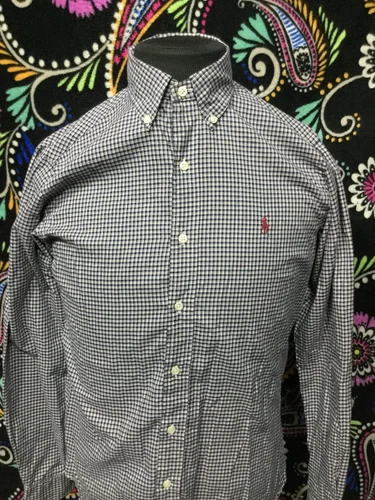 Polo Ralph Lauren 定制版型格子格子牛津运动衬衫,尺寸 S,全新无标签 - 第 4 张/共 6 张