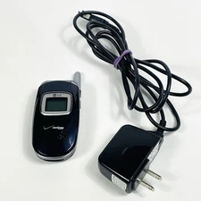 LG VX3400 Dark Blue Verizon CDMA Flip Cell Phone TESTED Voice Dialing GPS