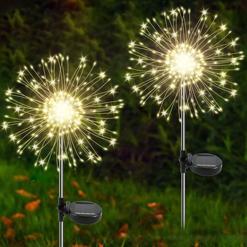 150LED Garden Firework Lights Solar Powered Outdoor Solar Decorative Lights Yard - Picture 6 of 12