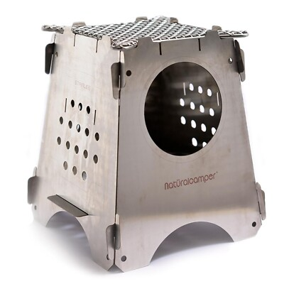 #ad Portable Wood Stove Portable Campfire With Grill Backpacking Stove Surv...