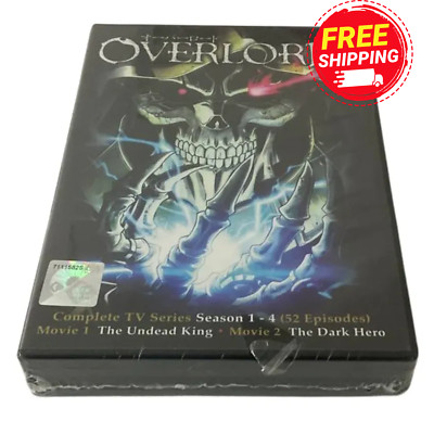 OVERLORD Season 1+2+3+4 Complete Series (1-52 + 2 Movies ) English Dub Anime DVD
