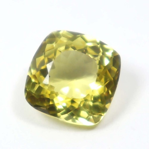 Zafiro amarillo natural de Ceilán facetado certificado GIE 6,25 quilates piedra preciosa suelta 645 - Imagen 4 de 8