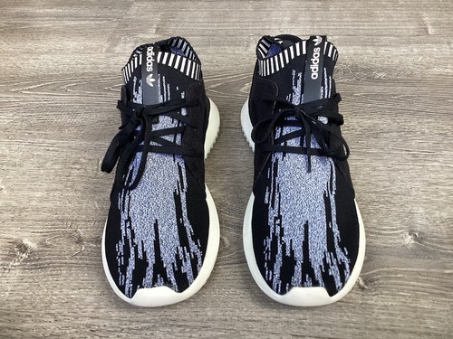 Adidas Womens Tubular Size 9.5 Defiant PK Core Black Knit Sneakers S79864 Shoes - Picture 6 of 14