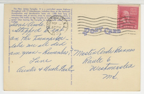 Nueva Jersey Postal Passaic River Bridge - Pulaski Skyway - Autopista de peaje de colección Tichnor A23 - Imagen 2 de 2