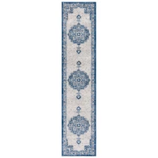 SAFAVIEH Brentwood Collection BNT826M Blue / Ivory Rug