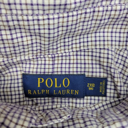 Camisa Polo Ralph Lauren Para Hombres 2XB Multicolor Calce Grande Preppy Heritage Clásica - Imagen 7 de 8