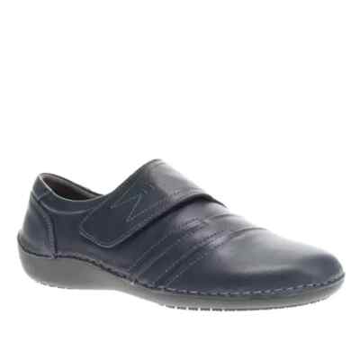 Propet Womens Calliope Slip On Casual Comfort Sneakers Shoes Navy Leather 11X 2E