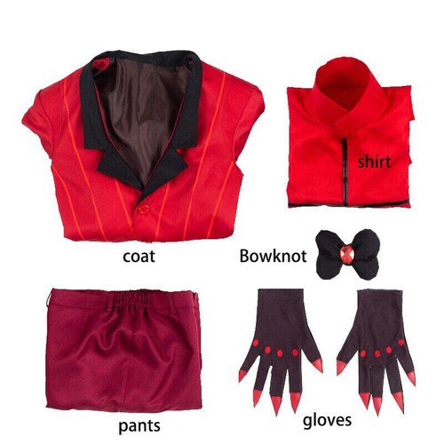 Hazbin Hotel ALASTOR Cosplay Costume Adult Halloween Outfit Wig Full Set - Picture 3 of 18