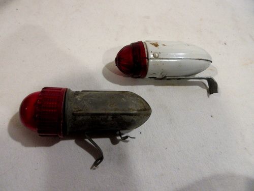 2-Vintage Delta Bicycle Tail Lights I-Plastic 1-Aluminum - Picture 2 of 6